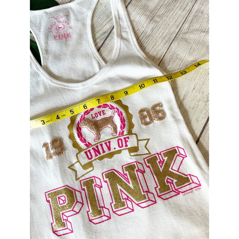 VS Pink rare Y2K bling tank top sz L - Picture 7 of 8